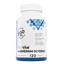 Glicinat de magneziu vegetal 200 mg 120 capsule - Absorbţie ridicată, non-GMO, Vegan, gluten-liber - susţine somn normal, funcţie musculară şi nervoasă, Heart Normal & Bone Health, Ajutor la senzaţia de calm şi relaxare