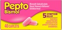 Pepto Bismol Caplete pentru greaţă, arsuri la stomac, indigestie, disconfort gastric şi diaree, 5 Simptom Relief rapid într- o formă convenabilă, 40 t