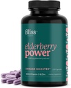 Elderberry cu zinc și vitamina C pentru adulți - capsule de soc Sambucus - 1000 mg Extract, supliment de sprijin imun pentru femei și bărbați, cu amestec de fructe antioxidante, 120 Vegcaps, 60 zile de aprovizionare