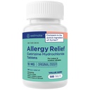 WELMATE - Ajutor pentru alergii - HCl Cetirizină 10 mg - 24 ore Antihistaminic - non Drowsy - Strănut - Runny Nose - Itchy Eyes & Throat - Indoor & Outdoor Allergy Relief Tablets - 500 comprimate