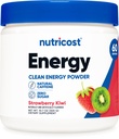 Complexul energetic Nutricost (Strawberry Kiwi) (60 Servings) - Pulbere de energie curată, 300g Supliment alimentar