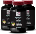 Berry Superfoods - REVERATROL COMLEX - Acai Berry Boost, Goji Berry Shine, Elderberry Power, rodii Energy, Grape Skin Power, Hydration Balance, Daily Support 3 Sticle 180 Capsule