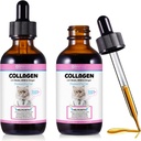 Colagen pentru pisici, Cat Colagen picături lichide cu Biotin, MSM & Ginger Digestive & Suport pentru imunitate, Mâncărime Relief, Skin & Haină și sănătate comună, Cat Supliment 60ml -2pcs