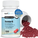 Senna Plus Laxative Stool Softener - Docusat Sodiu (50 mg) Stool Softner cu Stimulant Laxative Sennozides (8,6 mg) - Comparativ cu Senokot-S pentru Ocazional Constipație Relief* (100 comprimate)