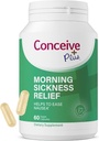 CONCEIVE PLUS Morning Backness Relief - Pur praf de ghimbir uscat - Ajutor de greață, mișcare și disconfort stomacal în timpul sarcinii - esențiale pentru a aștepta mame - non-GMO - 60 capsule Vegan