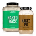 Naked Soy-Free Proteine Bundle: 8LB Vegan Mass și 2LB PB