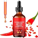 Aeluro Cayenne Drops, Aeluro Cayenne Pepper Extract, 60ml Cayenne Pepper Drops, Cayenne Pepper Liquid Drops Metabolism Boost