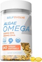 Algae Omega 3 1.500mg - Supliment Vegan cu Omega de viață brevetat 3 - EPA de mare doză & DHA - mai bun decât uleiul de pește - Sprijină inima, creierul, sănătatea comună - 90 Vegan Softgels