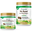NaturVet Probiotice avansate, Enzime sănătoase și PB6 Supliment probiotic pentru câini Stomac, 120 Chews Soft & No Scoot pentru câini - 120 Chews Soft - Suporturi Sanatos Anal Gland și funcția Bowel