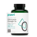 Puori Omega 3 Suplimentul de ulei de pește - Ultra Pure & Burpless ulei de pește sălbatic prins cu 2000mg Omega 3 Acidi grasi,1250mg EPA & 500mg DHA susține inima, Brain & Eye Health - IFOS certificate - 120 Softgels