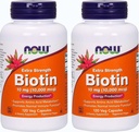 Acum alimente Biotin 10 mg extra Putere 120 Vcaps, ambalaj de 2