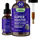 Animal Essentials Super Imune pentru câini și pisici - Sistemul imunitar Supplement, Echinacea, Eleuthero, extract de frunze de măsline, picături lichide - 1 Fl Oz