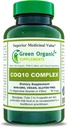 Green Organic Supplements Coq 10 Complex, Ubichinone, 90 VCaps, High Absorbable, Non-GMO, Gluten-Free (Single)
