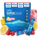 Nello Supercalm Powderd Drink Mix, Raspberry Lemonade, L Theanine, Ksm-66 Ashwagandha, Magneziu Glycinate, Vitamina D 3, Suplimente pentru relaxare și concentrare, Nu zahăr, Non OMG, Pe Go, 20 CT