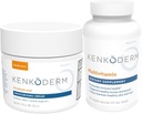 Kenkoderm Psoriazis Umezizare Crema & Multivitamine Skin Care Bundle, Crema de hidratare cu acid salicilic, 10 oz & Multivitamine cu Omega 3 & Vitamina D, Supliment de sprijin imun, 120 capsule