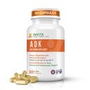 INVITA ADK - Vitaminele A1, Vitamina D3 5000 UI & K2 MK7 Suplimentul - Medicul Formulat Bone & Imunity System Support - Gluten Free, Non-GMO - 90 Capsule vegetariene pentru bărbați și femei