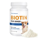 Biotina pentru câini, suporta blana lucioasa si pielea sanatoasa, intari unghiile cainelui, Biotin Powder Supplement for Dog Shedding, uscat Skin Relief pentru câini, 6 oz