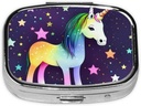Cutie pilula, caz pilula mic pentru Purse & Pocket, Cute Medicine Organizator Travel Pillbox, Portable Pilula Container pentru a deține vitamine, medicamente, ulei de pește și suplimente, One-Horse Star
