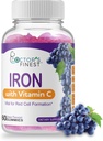 Medici Comanda de fier 10mg Vitamina C Gume, OMG vegetarian-Gluten gratuit, mare Tasting naturale de struguri Aroma vitamine, Supliment alimentar, formarea de celule roșii, pentru adulți și copii, 60 Gummie