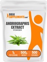 BulkSupplements.com Andrographis Extract pulbere - Andrographis Paniculata, Herbal Supplement - Gluten gratuit, 1g per Serving, 500g (1.1 lbs) (Pachet de 1)