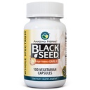 Amazing Herbs Întregul Spectrum Black Seed & High Potency Usturoi, Capsule vegetariane - Gluten-free, non-GMO, Vegan, Sprijină Sistemul Immune, Funcţia Lung, & Sanatate cardiovasculara - 100 Conte