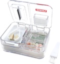 Pastile de călătorie pastile Medicina, Suplimente, Vitamina Pill Organizator Zilnic utilizare pastile caz cu Pilula Cutter Crusher și Grinder (White)