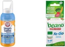 Arm & Hammer Pur și simplu salină Spray nazal 4.5oz și Beano pentru a merge tablete de gaz de salvare 12 Număr