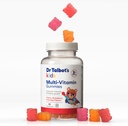 Talbot's Kids Multi-Vitamin Gummies - Vitamina A, C, B-12, Zinc Imunity and Growth Support for Children - 60 Gummies - 2+ Years - Strawberry, Cherry, and Orange Flavors