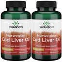 Swanson Cod Ulei de ficat 1250 Iu A/135 Iu D 250 Sgels (2 ambalaj)