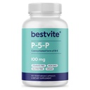 BESTVITE P-5-P 100mg (120 Capsule vegetariene) (Formulă co-enzimată de B-6) - Fără Steareți - Vegani - Non-OMG - Fără gluten - Fără dioxid de siliciu - Fără gelatină