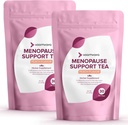 VoomVaya Salvați 10% pe Menopause Suport Ceai 2-Pack Bundle - Menopauza naturale Ajutor pentru femei w / Red Clover & Black Cohosh - Transpirații de noapte și Flashes fierbinte Relief - Peach Flavor - 90 Teabags