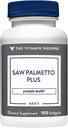 Vitamina Shoppe Saw Palmetto Plus - Supliment pentru Prostate Health - 160mg de Saw Palmetto extract cu excelenta sursa de zinc, vitamina E și B6 (100 Softgels)