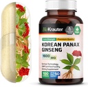BIO KRAUTER Capsule Roșie coreeană Ginseng - 1600 mg Concentrație - 100 Conte - Coreean Panax Ginseng Supliment - Vegan Immune Supliment