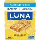 LUNA Bar - LemonZest Aromă - Gluten Free Snack Bars - Non-GMO - Baruri de proteine - Made with Organic Oats - Value Pack (12 Pack)
