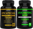 DORADO NUTRIŢIE Extract de epicatechin 750 mg per servire - (120 capsule) şi Supliment de acid arachidonic 1500 mg (150 capsule)
