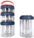 Portable Detaşabil 4 Compartments Pill Vitamin Box, impermeabile Pastilă de călătorie Holder caz flacon cu mâner. Portmoneu de buzunar în aer liber Camping Organizator container