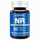 Lovita NR (Nicotinamidă Ribozidă) 840 mg, Suplimentul NAD cu Trans-Resveratrol şi Betaină, Promovează nivelurile NAD Plus, Îmbătrânirea sănătoasă, 100 capsule enterice vegane