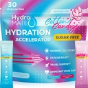 HidroMATE Electroliti pulbere Nu zahăr de bumbac bomboane - 30 Conte instant pachete de hidratare cu vitamina C la stimularea energiei - Electroliti de zahăr gratuit pentru a sprijini hidratare pe Keto Diet & Party Recovery