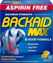 Backaid Max Caplets, 28 Count (Pachet de 4)