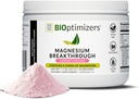 BIOptimizeaza Magneziu Breakthrough Drink - 8 forme de magneziu, Electroliti, Sleep Health, Stres, Recuperare musculara, Suport cardiac Glycinate, Citrate, Malate- Zmeură Lemon