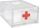 Cabinet de medicină Organizator de medicamente goale Cutie de depozitare pentru Cabinet Sertar plastic Primul ajutor Clear Medicina Stackable Sticla Organizator de prim ajutor, Provizii medicale și depozitare medicamente
