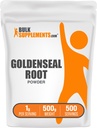 BulkSupplements.com Goldenseal Powder - Herbal Supplement, Soursed from Goldenseal Root - Vegan & Gluten Free, 1g per Serving, 500g (1.1 lbs) (Pachet de 1)