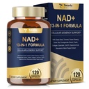 Totaria NAD Supliment pentru femei Bărbaţi cu nicotinamidă ribozidă resveratrol, Querbetin, Betaine Boost NAD. Nivele NAD Plus Supliment pentru Anti- Îmbătrânire, Energie, Imun, Focus 120 Capsule