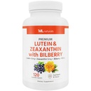 ML Naturals Premium Lutein & Zeaxanthin cu bilberry 120 Capsule vegetale. Lutein 40 mg, Zeaxanthin 5 mg şi Bilberry 100 mg. Premium Quality. Eyes & Vision Healthy, NSF-Certified & cGMP-Compliant
