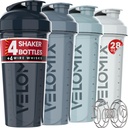 VELOMIX -4 PACK 28 Oz Proteina Shaker flacon pentru amestecuri de proteine - 4x sârmă Whisk 