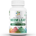 Capsule organice Aura Neem. 100% pură şi puternică. Superfood verde crud. Made with Whole Spectrum Neem Leaves. Miracol dezintoxicare agent.