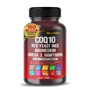 Coenzima Q10 (Ubichinonă) Red Yeast Rice Hawthorn Omega 3 Vitamina C Niacin Zinc Vitamina K2-150 Capsule