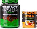 Nurology TRIPACT Pudra de proteine din Vegan, pentru Shake-uri de proteine din Vegan, Unt de arahide de ciocolată (20 serviri) BCAA naturale, pe bază de plante BCAA pulbere, Orange Coconut Flavor (30 Servings)