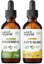 Silviu și Organic Goldenseal Tincture 2 fl oz & Cats Claw Tincture 4 fl oz