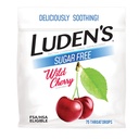Lozezenele de relief ale gâtului lui Luden pentru minori în fiecare zi iritație și gură uscată, picături de cireșe sălbatice fără zahăr, 75 Count